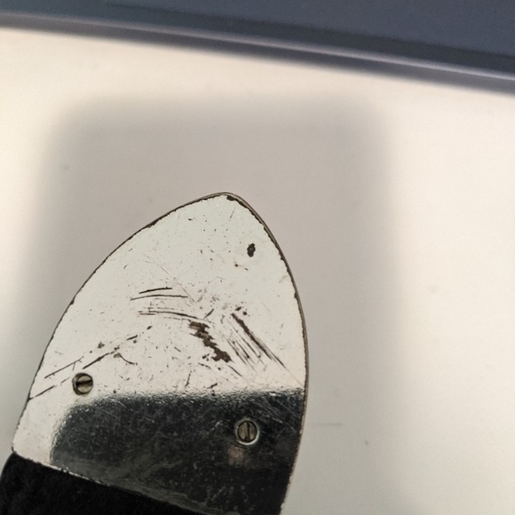 Western Riveted Faux Leather Belt Large Silver Tone Buckle & Rivets Unisex 50" - Picture 10 of 10